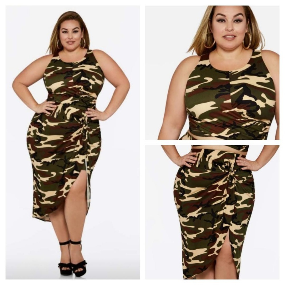 Camo two piece dress